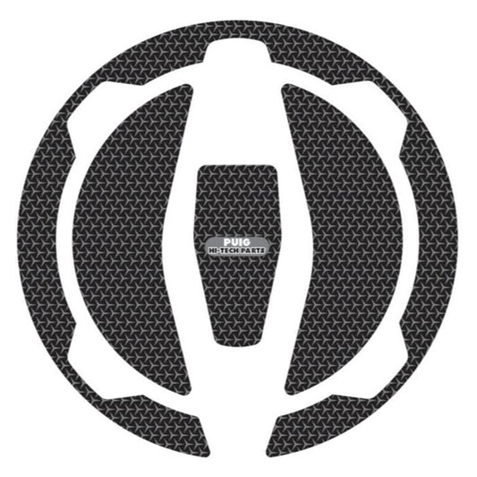 Tankdopcover Puig voor diverse Kawasaki modellen '17- zwart/carbon look