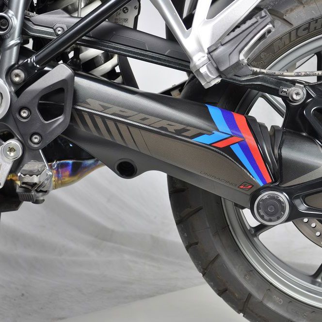 Cardan protection sticker Uniracing BMW R1200GS / Adventure -'13 sport zwart
