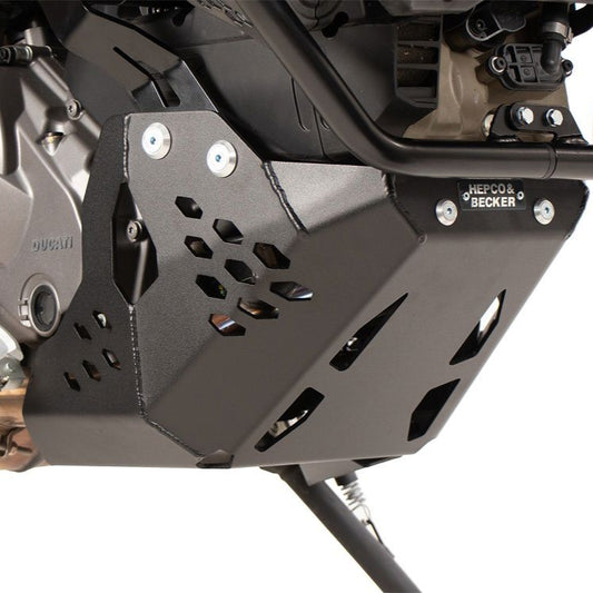 Carterplaat aluminium zwart Hepco&Becker Ducati Desert X '22-