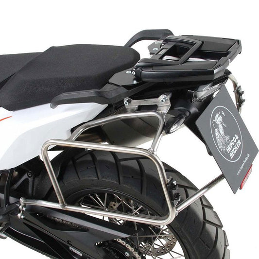 Kofferset Hepco&Becker 'Cutout' met RVS rek en Xplorer BLACK koffers KTM 890 Adventure '21-
