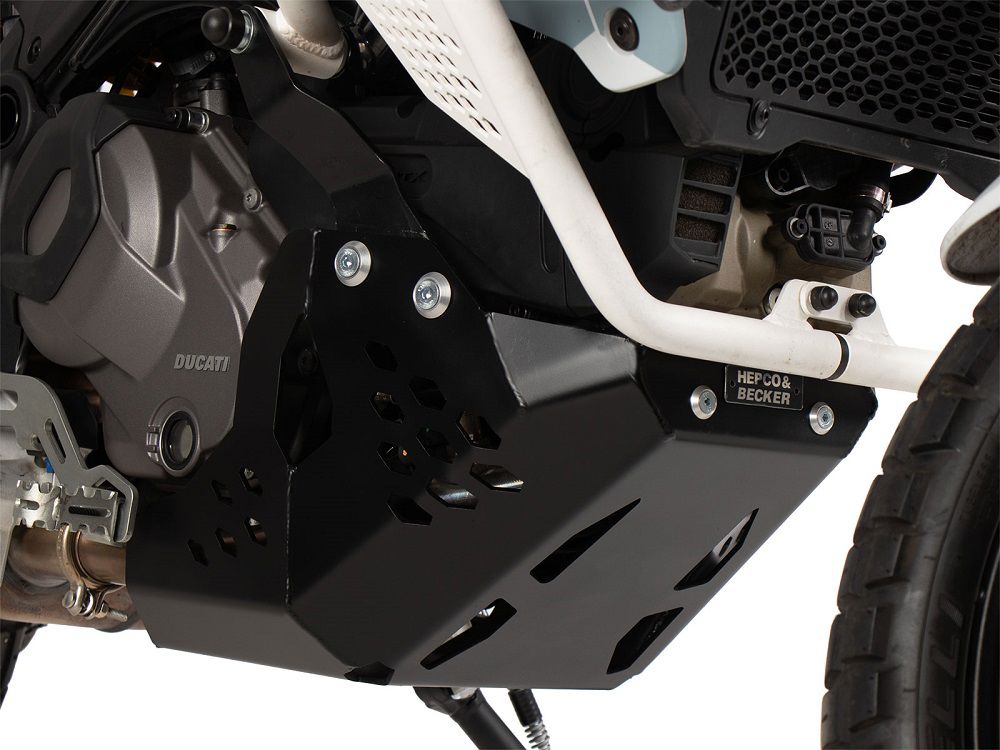 Carterplaat aluminium zwart Hepco&Becker Ducati Desert X '22-