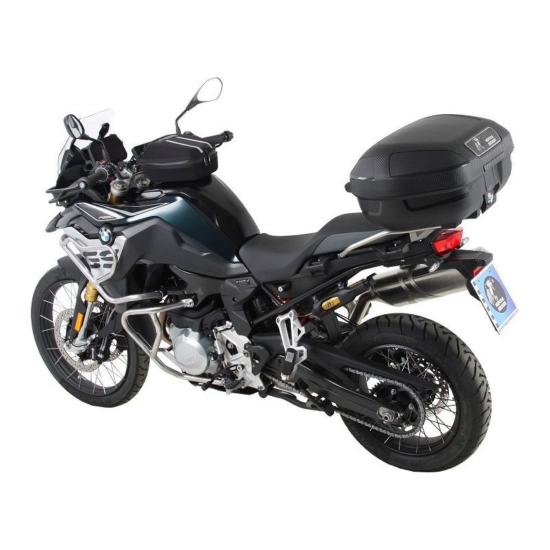 Topdrager zwart Alurack Hepco&Becker BMW F800GS '24- (voor op orig. RVS rek)