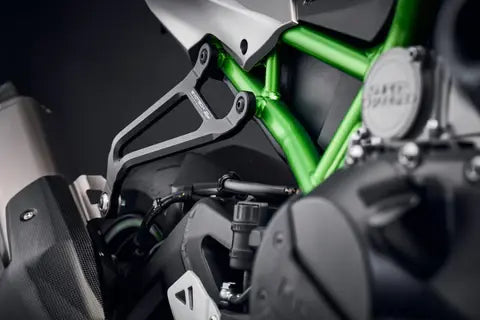 Uitlaatsteun met afdekplaatje zwart Evotech Performance Kawasaki Z H2 '20-