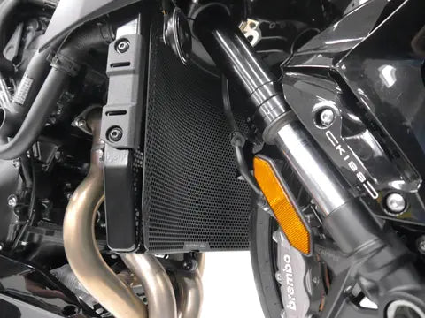 Radiatorcover zwart Evotech Performance Kawasaki Z H2 ´20-