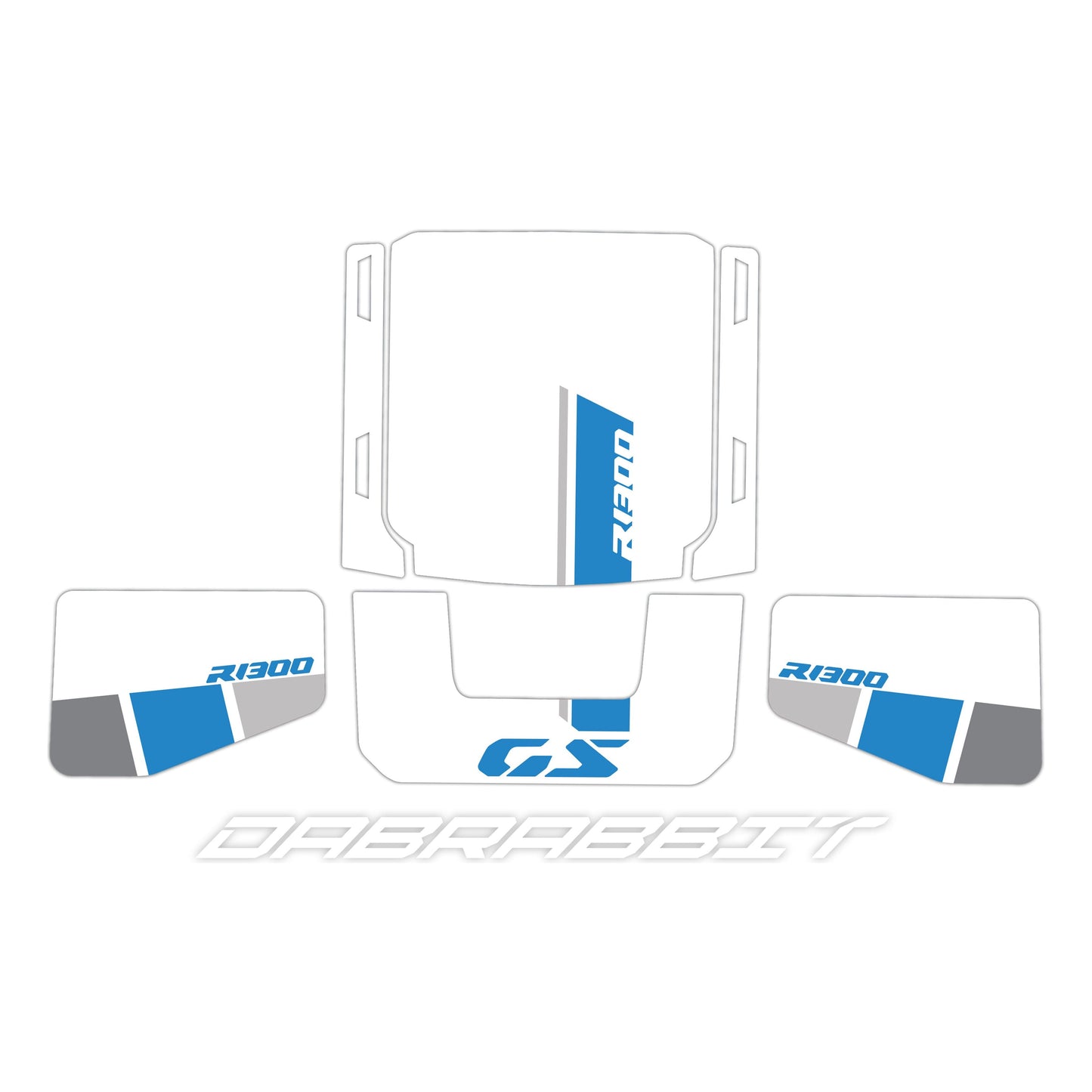 BMW R 1300 GS VARIO koffer stickerset wit