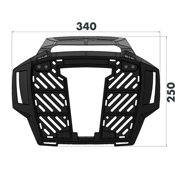 Topdrager zwart Alurack Hepco&Becker Honda CRF1100L Africa Twin '20-23
