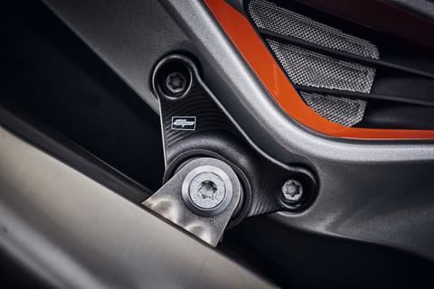 Uitlaatsteun zwart Evotech Performance KTM 890 Duke R '20-