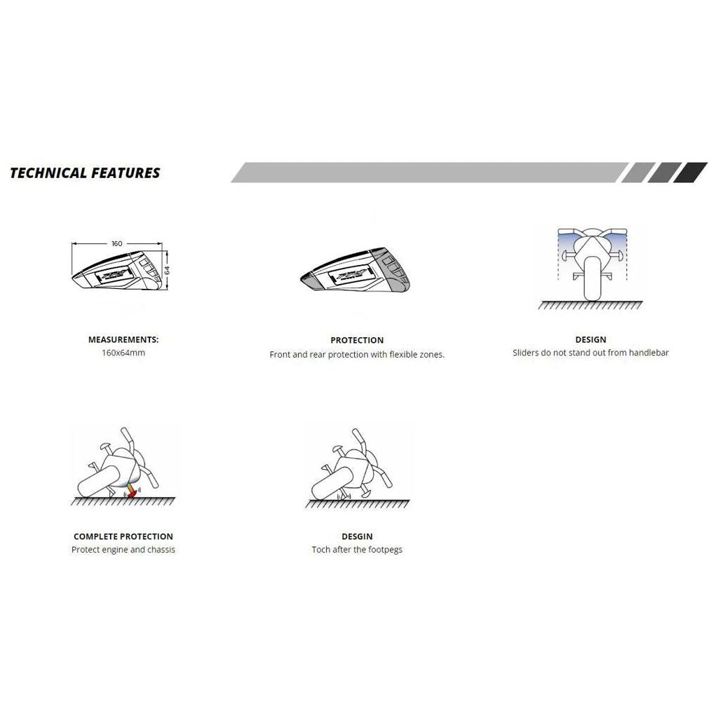 Sliders Puig model Pro 2.0 Honda CB650R '19- / CB650F '14-20