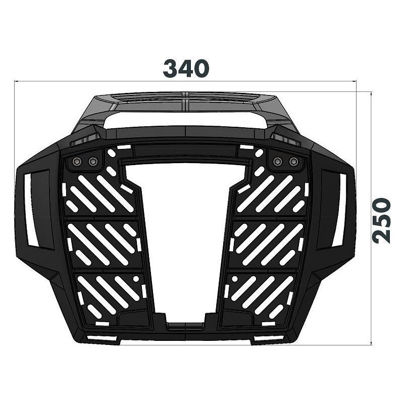 Topdrager zwart Alurack Hepco&Becker Honda CB650R '21-