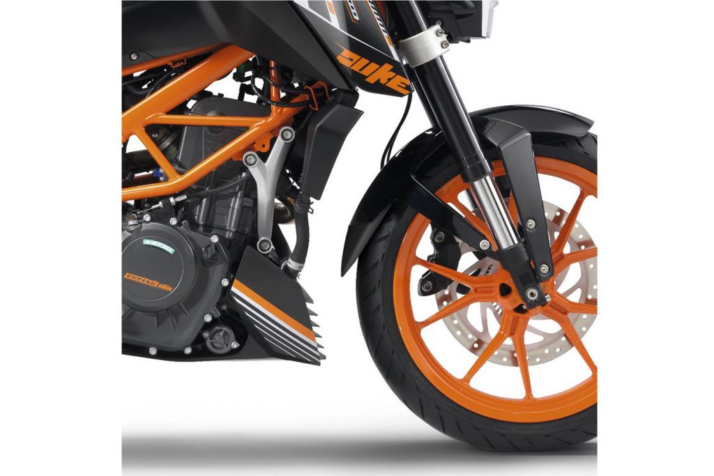 Voorspatbord verlenger voor de achterkant zwart Puig KTM 125/390 Duke '17-'21