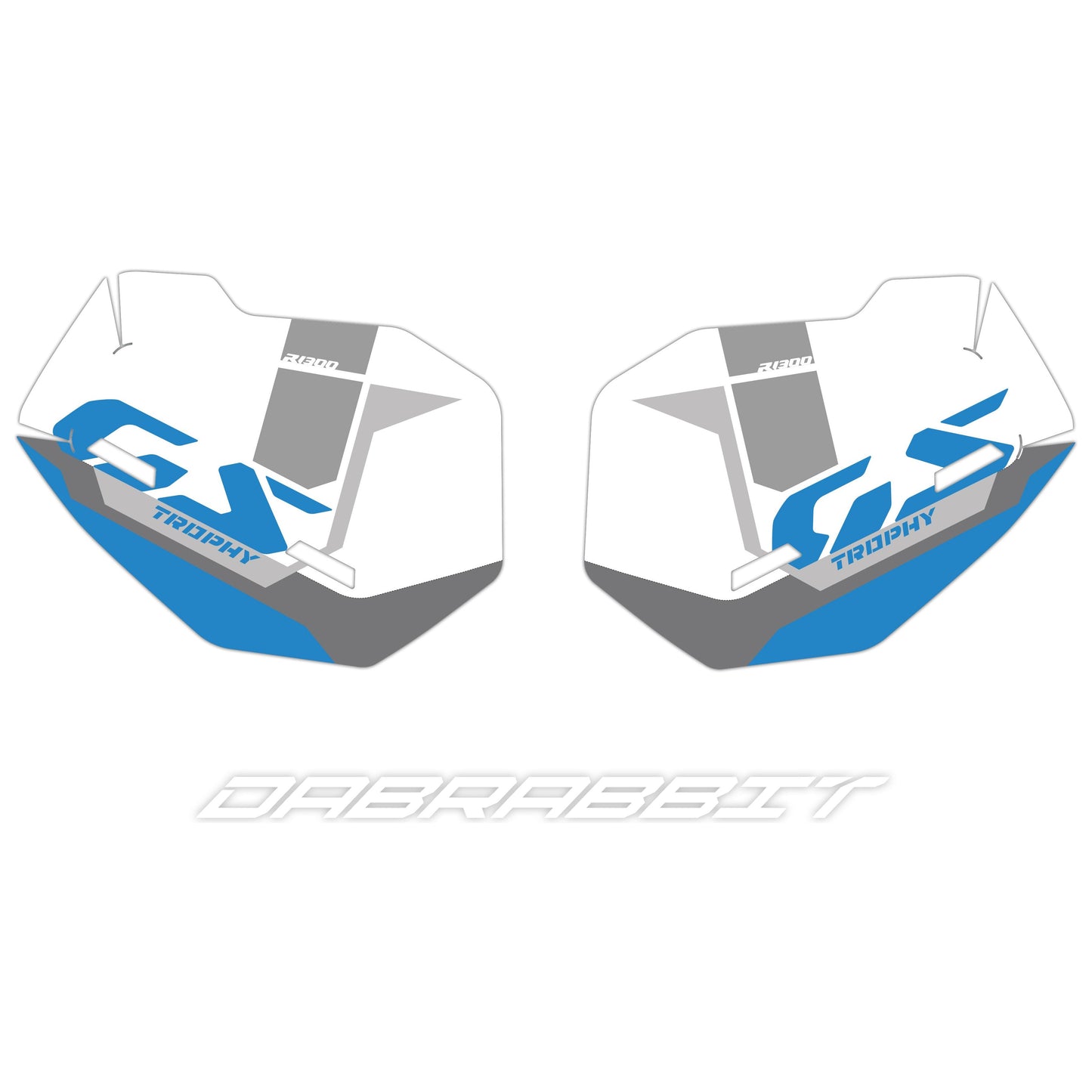 BMW R 1300 GS VARIO koffer stickerset wit