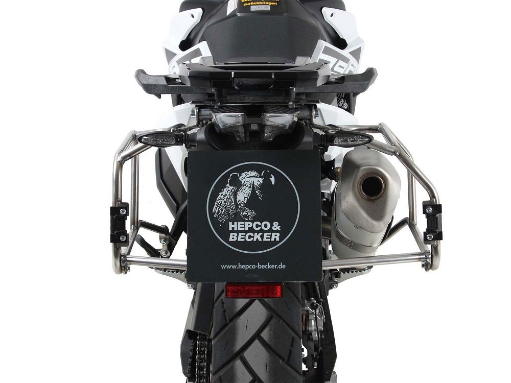 Kofferset Hepco&Becker 'Cutout' met RVS rek en Xplorer BLACK koffers KTM 890 Adventure '21-