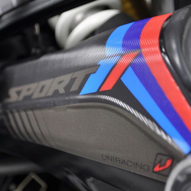Cardan protection sticker Uniracing BMW R1200GS / Adventure -'13 sport zwart