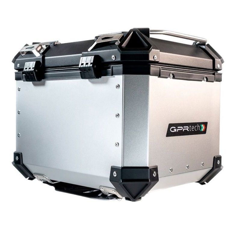 Topkoffer ALPI-TECH 45L zilver met universele bevestigingsplaat