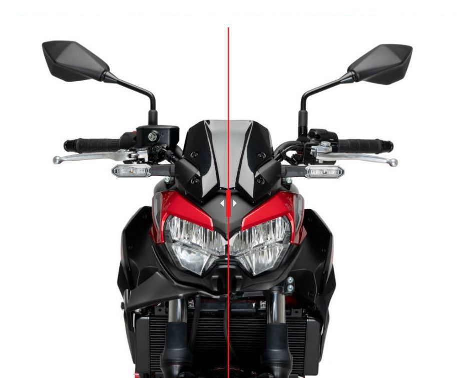 Naked Front Spoiler carbon look Puig voor Kawasaki Z650 '21-
