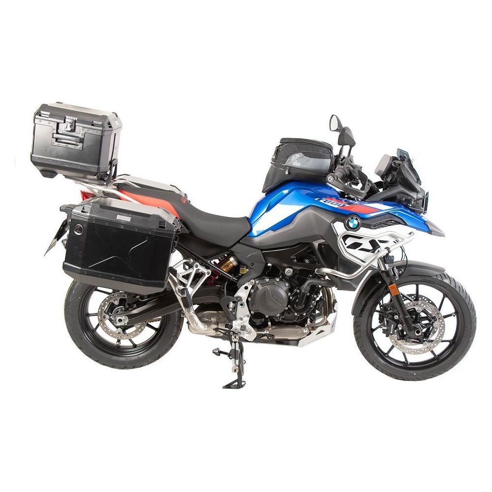 Topdrager zwart Alurack Hepco&Becker BMW F800GS '24- (voor op orig. RVS rek)