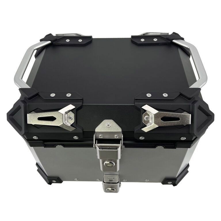 Topkoffer ALPI-TECH 26L zilver met universele bevestigingsplaat