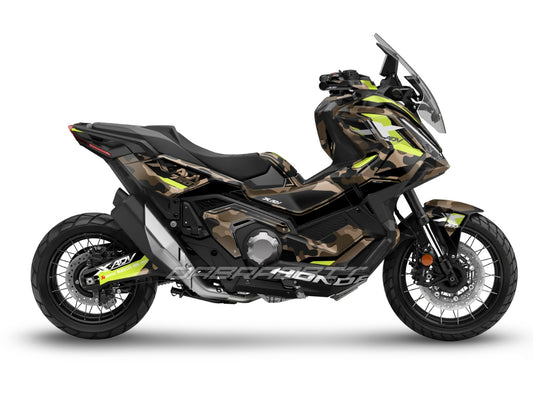 X-ADV 750 (2025) Full Graphic Kit β Carbon Matte Dark Flame Yellow Edition (CM-DFY)