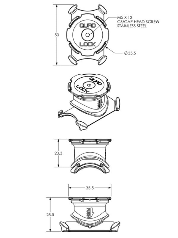 QUAD LOCK Bike Handlebar/Stem Mount