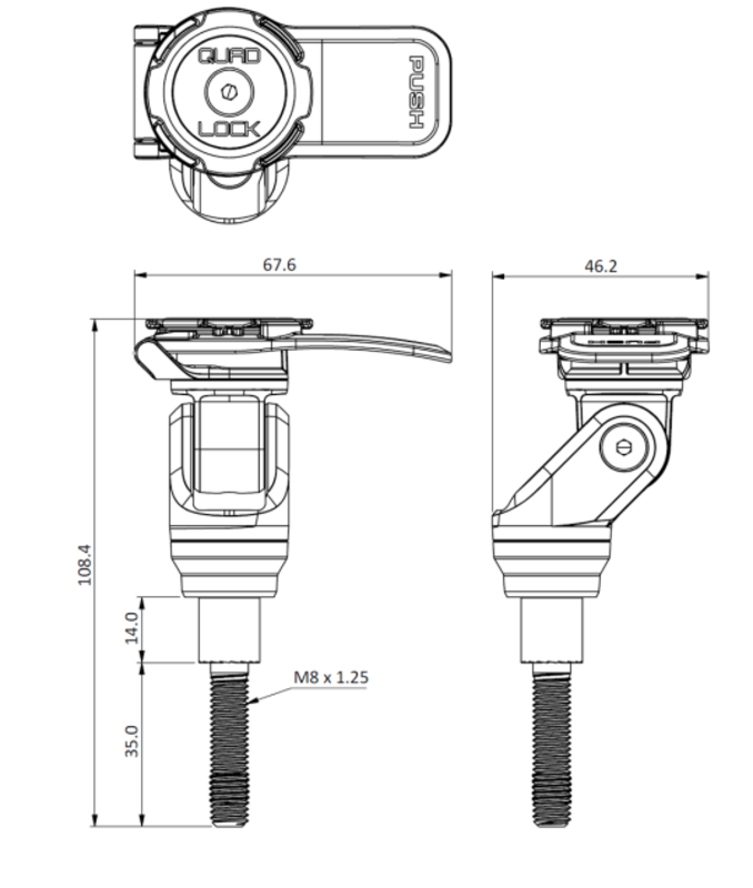 QUAD LOCK Klembevestiging op stuur