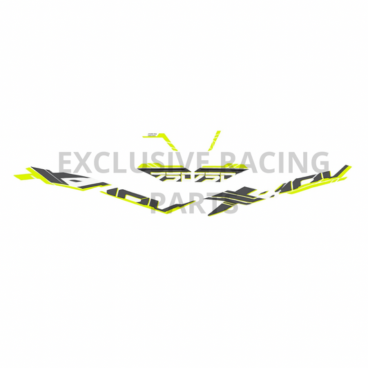 Stickerset Honda X-ADV 750 2025 β Zilver/Fluo Geel Design