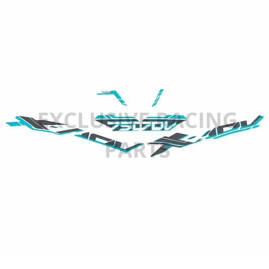 Stickerset Honda X-ADV 750 2025 β Zilver/Mint Edition