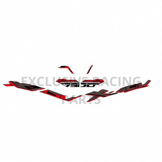 Stickerset Honda X-ADV 750 2025 β Zilver/Rood Design