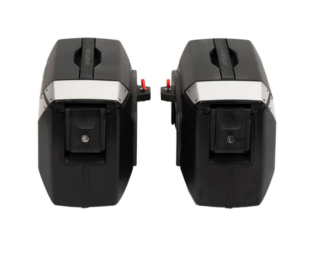 Zijkofferset XCore zilver voor C-Bow drager Hepco&Becker