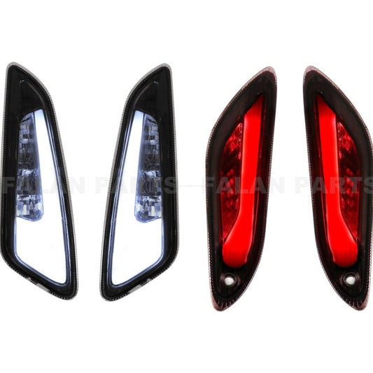 Audi Style LED Knipperlichten Voor & Achter Smoked | Vespa Primavera / Sprint