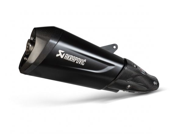 AKRAPOVIC BLACK STAINLESS STEEL SLIP-ON SILENCER VESPA GTS 300 2021-2024
