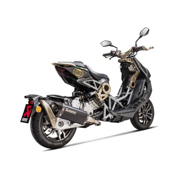Akrapovic Black Titanium Slip-On Demper voor Italjet Dragster 125 (2021-2024)