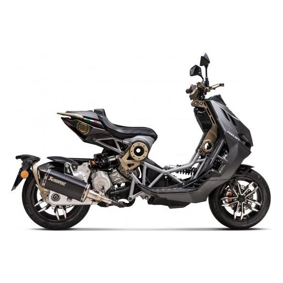 Akrapovic Black Titanium Slip-On Demper voor Italjet Dragster 125 (2021-2024)