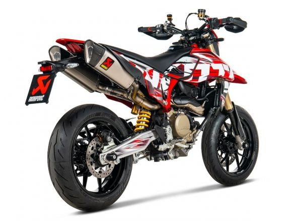 AKRAPOVIC PAIR OF SLIP ON TITANIUM SILENCER DUCATI HYPERMOTARD 698 MONO / RVE 2024