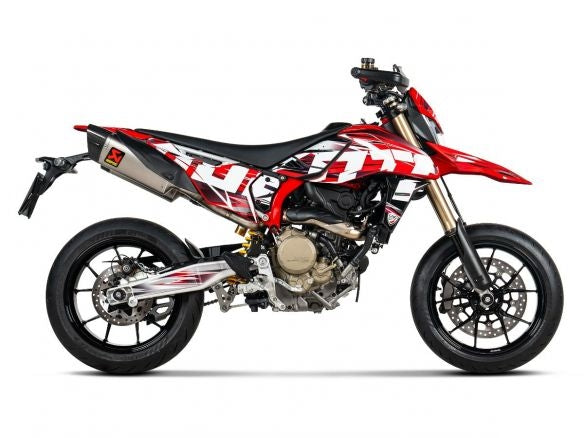 AKRAPOVIC PAIR OF SLIP ON TITANIUM SILENCER DUCATI HYPERMOTARD 698 MONO / RVE 2024