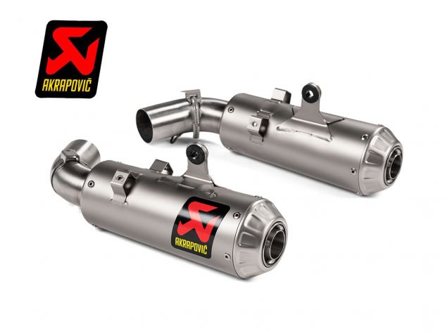 AKRAPOVIC PAIR OF TITANIUM SILENCERS DUCATI HYPERMOTARD 950 / SP 2019-2024
