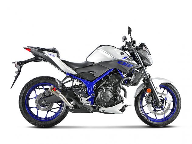 AKRAPOVIC SILENCER SLIP ON TITANIUM TROMBONCINO YAMAHA MT-03 2016-21 RACING