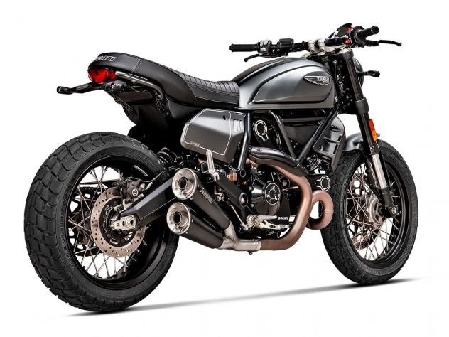 AKRAPOVIC STEEL SLIP ON SILENCER DUCATI SCRAMBLER URBAN/MOTARD/NIGHTSHIFT/ICON/DESERT 21-22