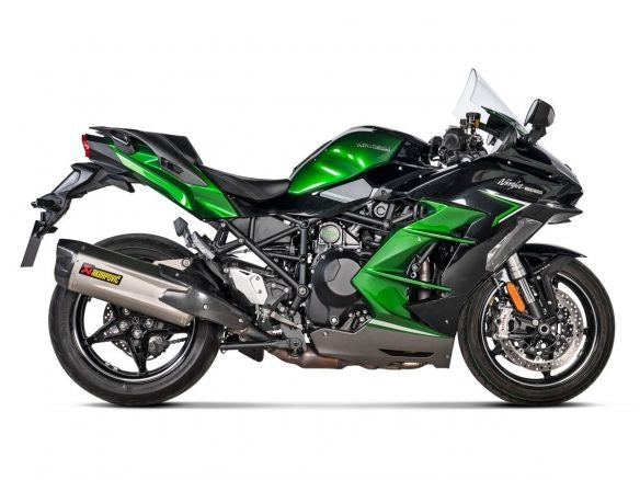 AKRAPOVIC TITANIUM APPROVED SLIP-ON EXHAUST SILENCER KAWASAKI NINJA H2 SX 2021-2024