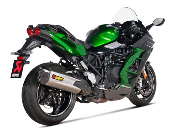 AKRAPOVIC TITANIUM APPROVED SLIP-ON EXHAUST SILENCER KAWASAKI NINJA H2 SX 2021-2024