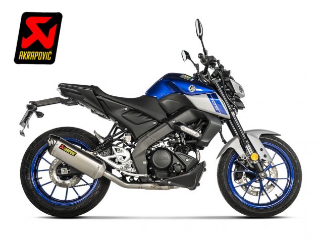 AKRAPOVIC TITANIUM CARBON COMPLETE EXHAUST SYSTEM YAMAHA MT-125 2021-2024