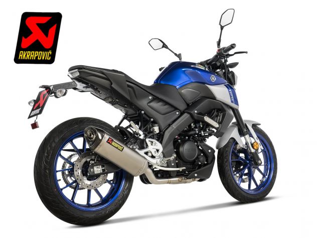 AKRAPOVIC TITANIUM CARBON COMPLETE EXHAUST SYSTEM YAMAHA MT-125 2021-2024