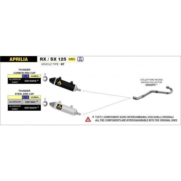 Arrow Racing Manifold voor Aprilia RX / SX 125 (2021-2024)
