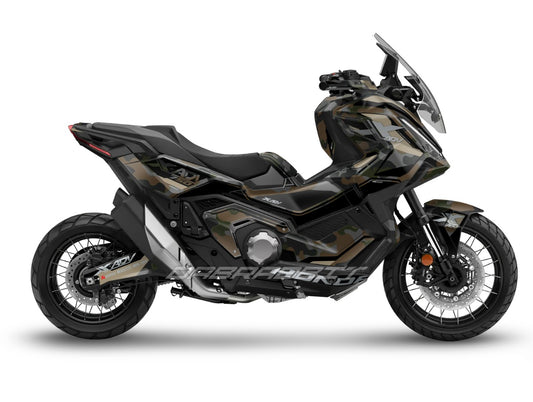X-ADV 750 (2025) Full Graphic Kit β Carbon Matte Knightβs Khaki Edition (CM-KK)