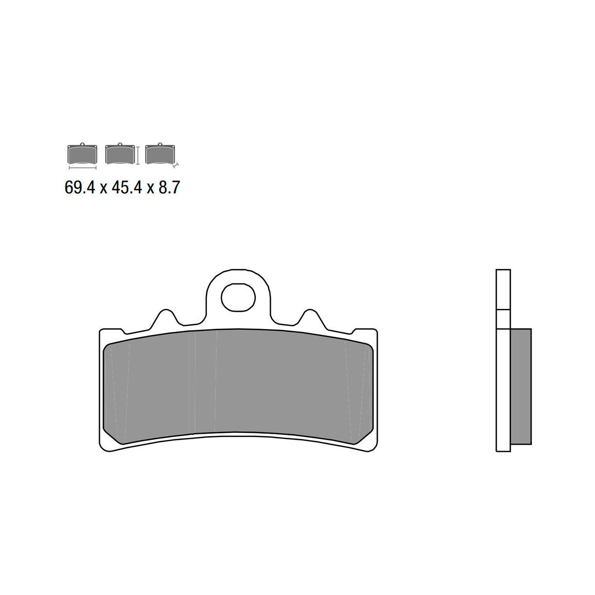 BREMBO VOORREMBLOKKENSET BMW C 400 X / GT 2018-2021