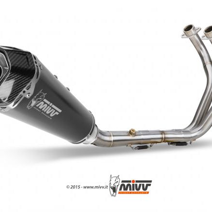 COMPLETE EXHAUST 2x1 MIVV DELTA RACE STEEL BLACK YAMAHA MT-07 2014-2020