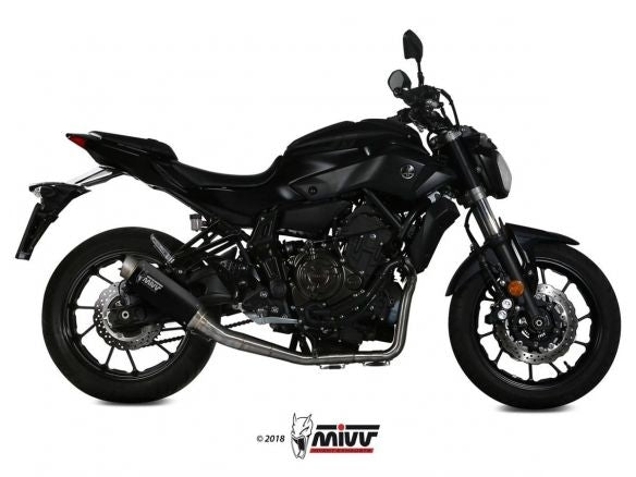 COMPLETE EXHAUST 2x1 MIVV GP PRO STAINLESS STEEL BLACK YAMAHA MT-07 2014-2020