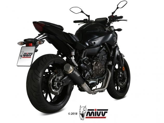 COMPLETE EXHAUST 2x1 MIVV GP PRO STAINLESS STEEL BLACK YAMAHA MT-07 2014-2020