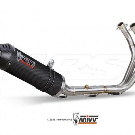 COMPLETE EXHAUST 2X1 MIVV OVAL CARBON-CARBON YAMAHA MT-07 / FZ-07 2014-2024