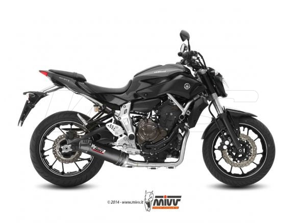 COMPLETE EXHAUST 2X1 MIVV OVAL CARBON-CARBON YAMAHA MT-07 / FZ-07 2014-2024