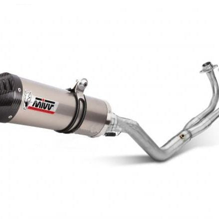 COMPLETE EXHAUST 2x1 MIVV OVAL TITANIUM CARBON KAWASAKI Z650 2017-2023